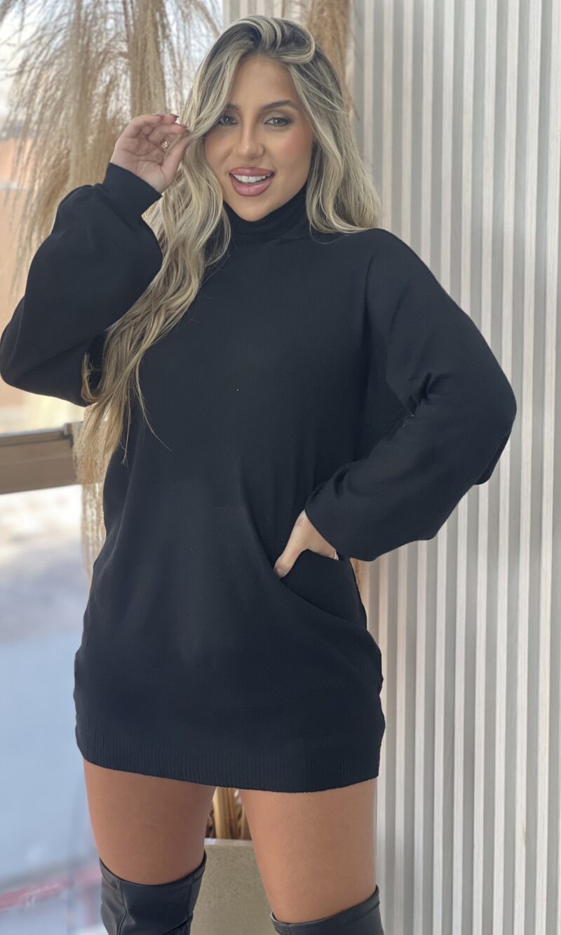 vestido modal amaram preto