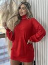vestido modal amaram vermelho
