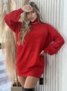 vestido modal amaram vermelho