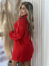 vestido modal amaram vermelho