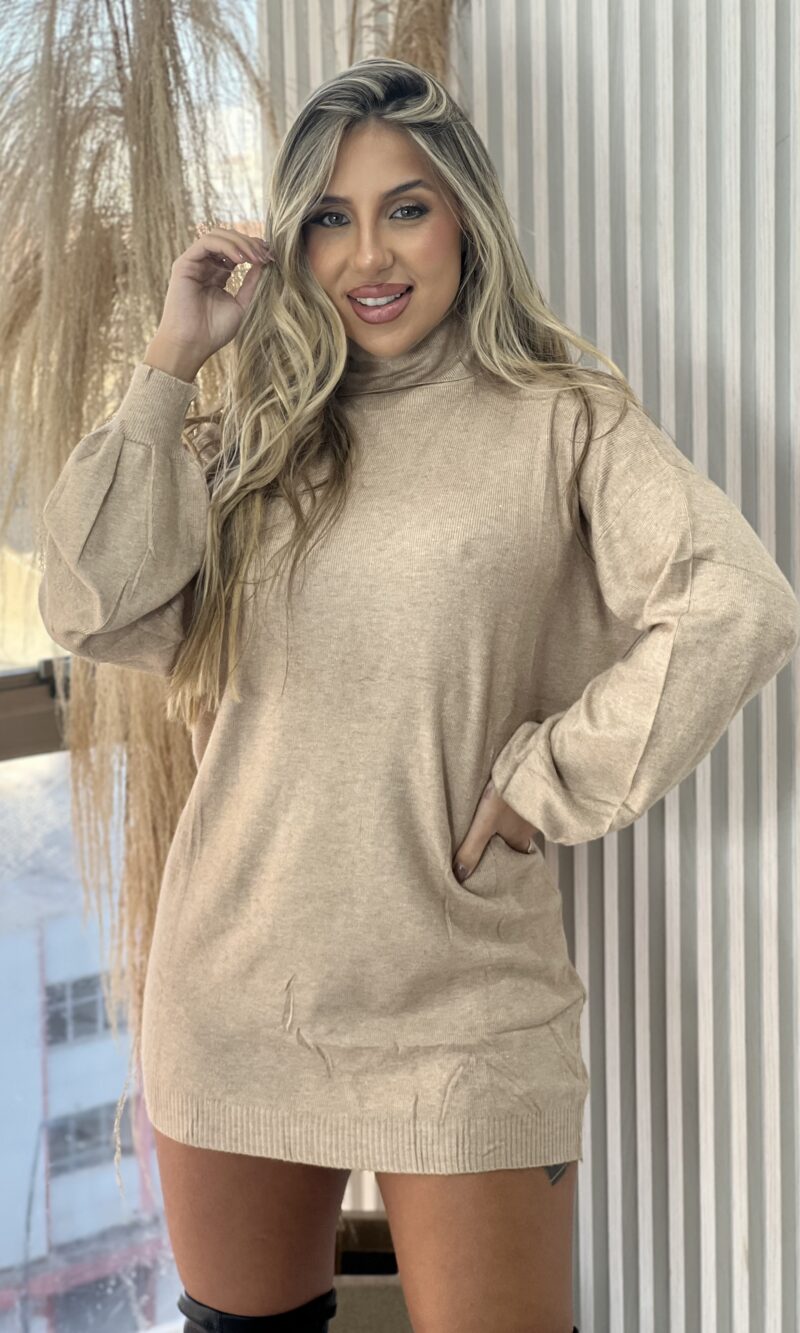 vestido modal amaram bege