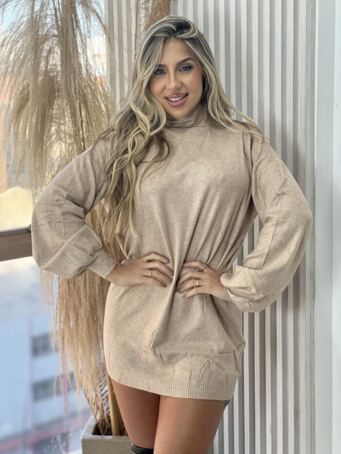 vestido modal amaram bege