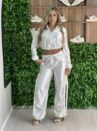 conjunto manga longa acetinado zuri off white