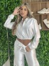 conjunto manga longa acetinado zuri off white
