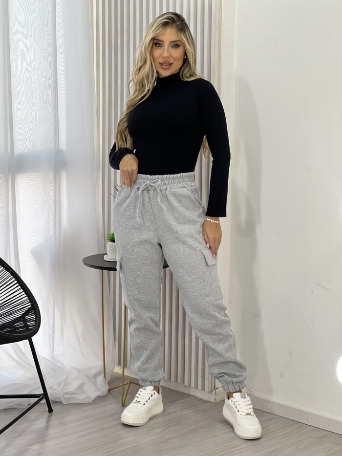 calca jogger moletom bianca cinza calca jogger moletom bianca cinza