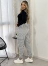 calca jogger moletom bianca cinza