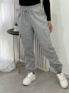 calca jogger moletom bianca cinza
