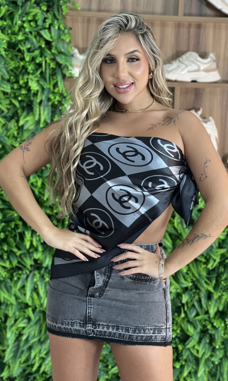 lenço multifuncional cetim seda preto/cinza lenço multifuncional cetim seda preto/cinza