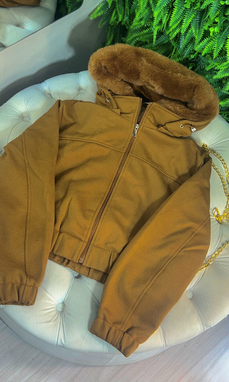 jaqueta puffer milena caramelo