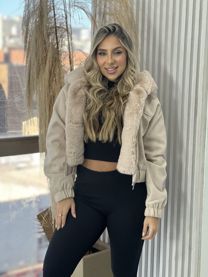 jaqueta puffer milena bege jaqueta puffer milena bege