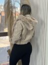 jaqueta puffer milena bege