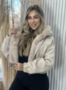jaqueta puffer milena bege