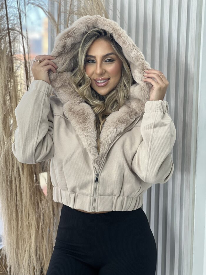 jaqueta puffer milena bege jaqueta puffer milena bege