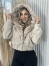 jaqueta puffer milena bege