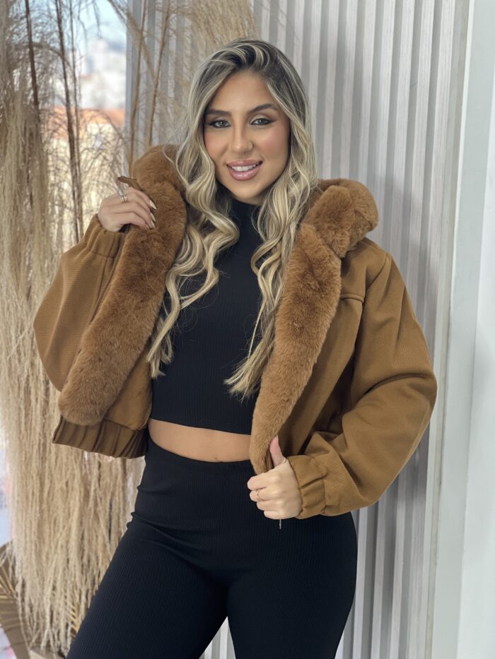 jaqueta puffer milena caramelo jaqueta puffer milena caramelo