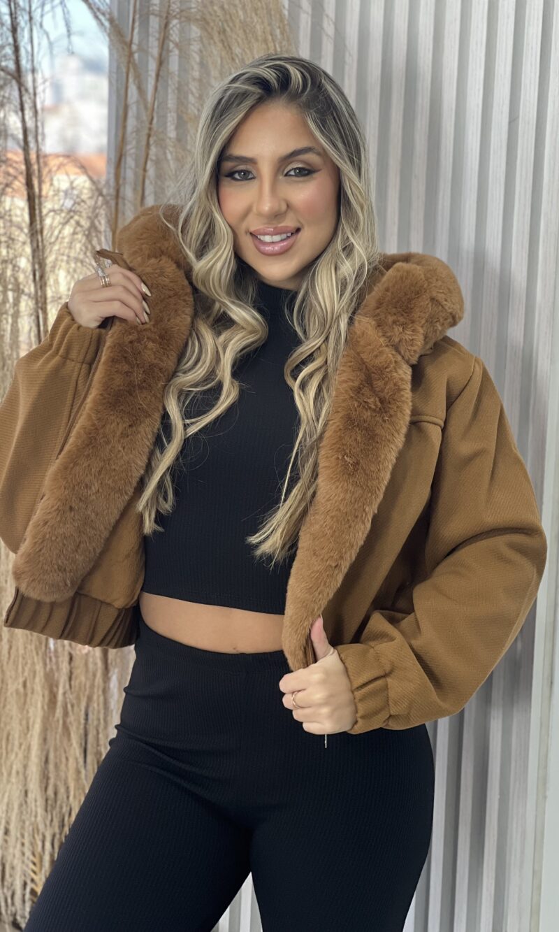 jaqueta puffer milena caramelo jaqueta puffer milena caramelo