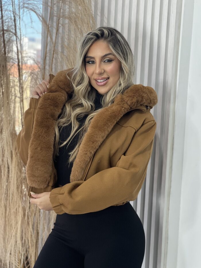 jaqueta puffer milena caramelo jaqueta puffer milena caramelo