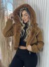 jaqueta puffer milena caramelo