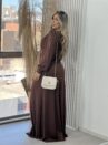 vestido longo caty marrom