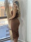vestido midi manga longa janete marrom