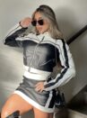 conjunto bicolor courino petty preto/off white