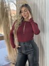 body manga longa cristiane marsala