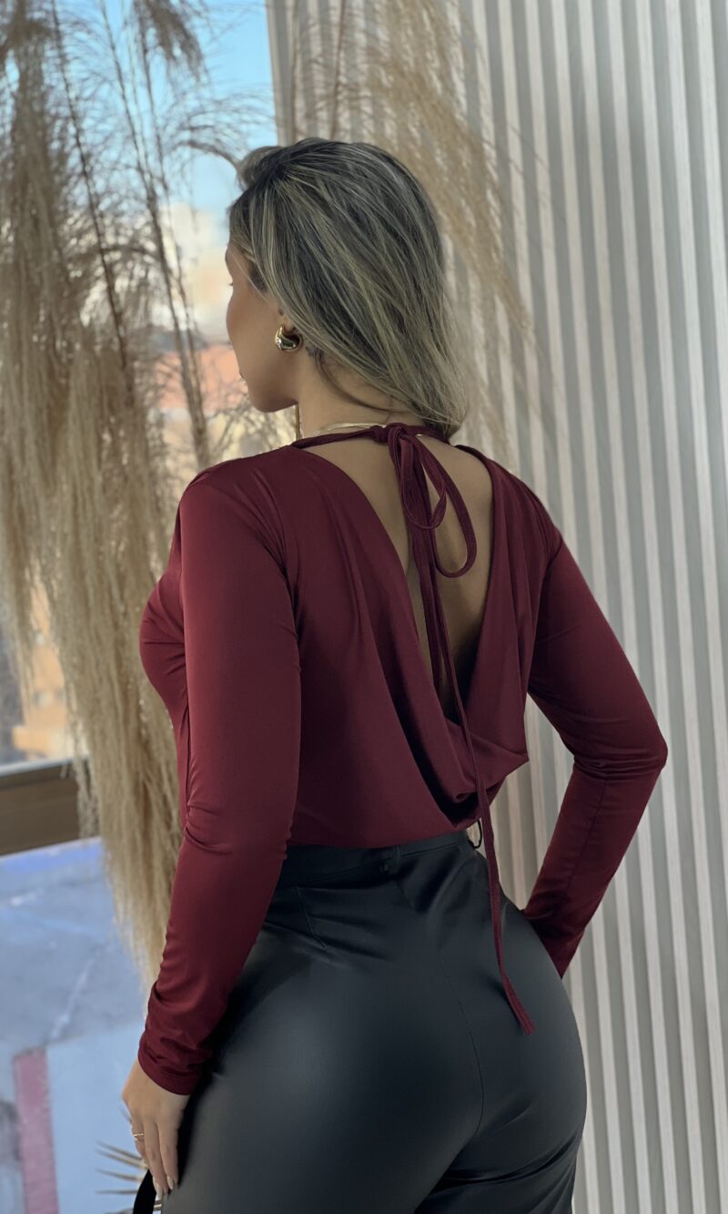 body manga longa cristiane marsala body manga longa cristiane marsala