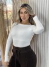 body manga longa samanta off white