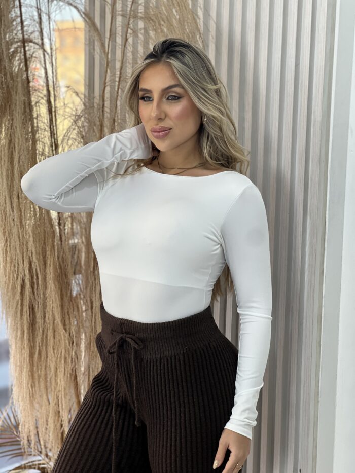 body manga longa samanta off white body manga longa samanta off white