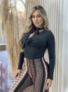 cropped manga longa milleny preto
