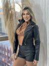 jaqueta courino/couro fake amanda preto