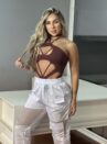 body poliamida livia marrom