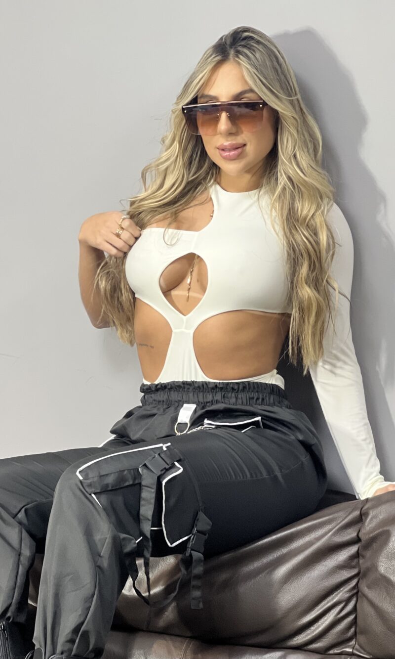 body manga longa gringa off white
