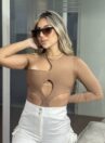 body manga longa gringa bege
