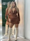 vestido paula marrom