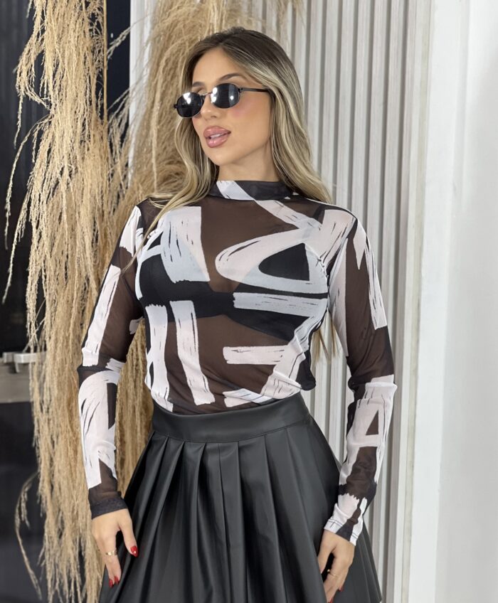 body tule onça preto body tule onça preto