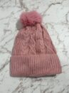 touca pompom rosa liso