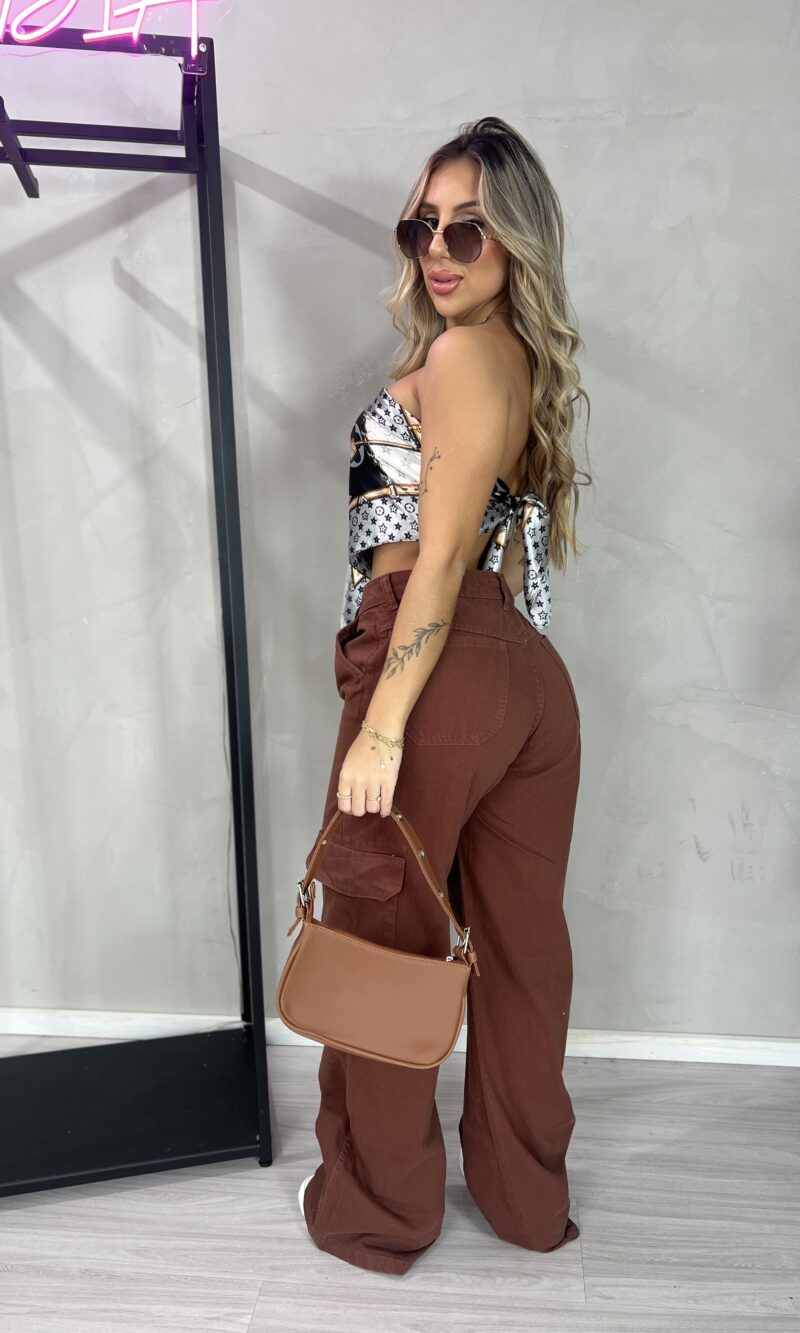calca jeans wide leg antonia marrom calca jeans wide leg antonia marrom
