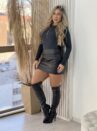 body manga longa cristiane preto