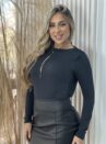 body manga longa cristiane preto
