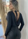 body manga longa cristiane preto