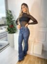 body manga longa patricia preto