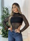 body manga longa patricia preto