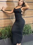 vestido longo diuli preto