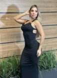 vestido longo diuli preto