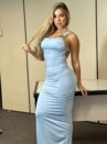 vestido longo diuli azul