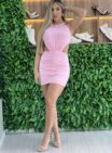 vestido cléo rosa