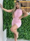 vestido cléo rosa