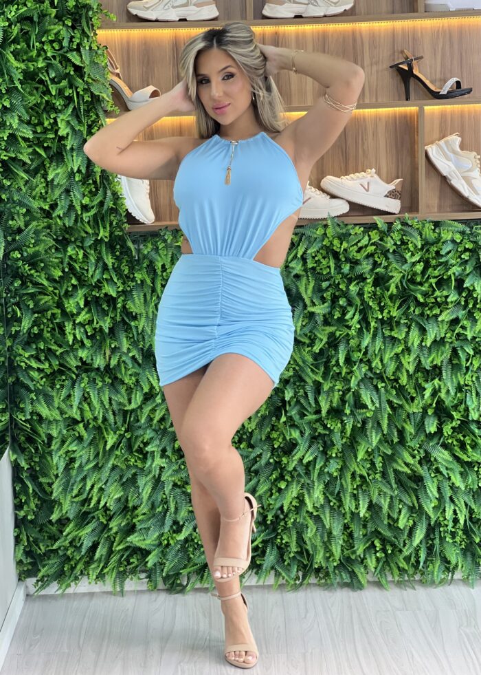 vestido cléo azul vestido cléo azul