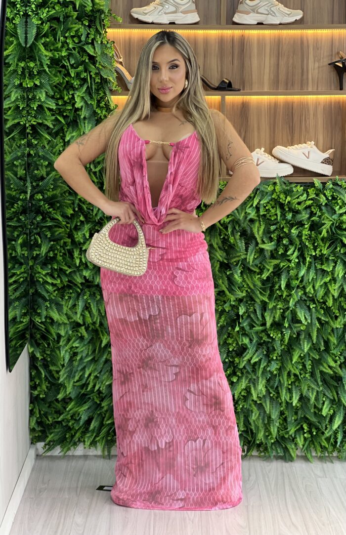 vestido longo tule italy rosa vestido longo tule italy rosa